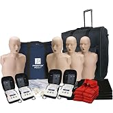 MCR Medical CPR Manikin/AED Training Kit, 4 Adult, Medium Tone | Prepare CPR and AED skills with a reusable trainer for simulation training.