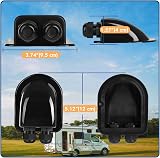 Restmo 2 Pack IP68 Waterproof Solar Cable Entry Gland Dual 6-12mm Black view 5