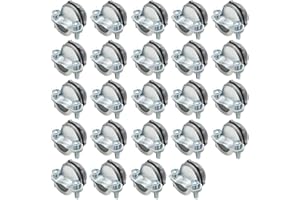 MAKERELE 24-Pack 3/8 Inch Clamp Type Cable Connectors - UL Listed - Durable Zinc Alloy - Ideal for and Metallic Conduit - Metal Electrical Box Wire Clamps