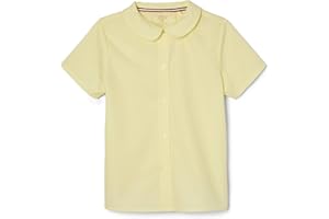 French Toast Girl's Short Sleeve Peter Pan Collar Blouse (Standard and Plus)