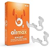 Airmax Unisex Sport Nasal Dilators Two-Pack - Easy, Safe, and Comfortable Breathing Aid - Improves Airflow - Transparent - Medium