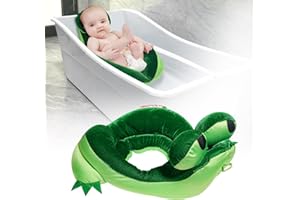 Doytn Soft Sink Bather for Baby, Cute Shape Baby Bath Cushion, New Born Bath Mat (Green)