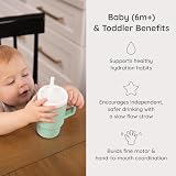 Infantino My 1st Tumbler 9 oz Mint Leak-Resistant Straw Handle Baby Tumbler view 3