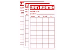Top label Safety Inspection Tag for Accident Prevention,5x3 Inch Check Record Preventative Maintenance Stickers Vinyl Sticker Label,200 Pcs Per Pack