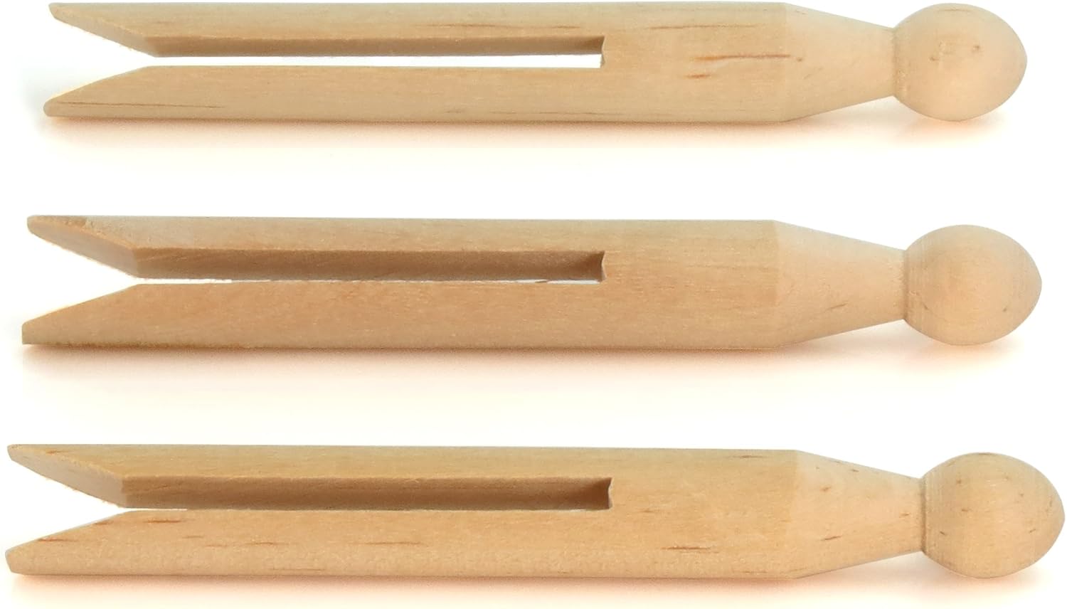 HANGERWORLD Traditional Wooden Dolly Clothes Garment Pins Pegs Washing Lines (96), Natural - Image 3