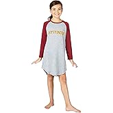 Harry Potter Nightgown For Girls Hogwarts House Raglan Long Sleeve Pajama