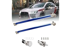 EOHMAK 2PCS Front Bumper Lip Splitter Strut Rod Tie Bars Support Rod Adjustable Compatible with Most Vehicles 3''-8'' (Blue, 20CM/7.87 inch)