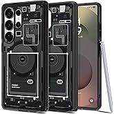 Spigen Ultra Hybrid MagFit Designed for Galaxy S25 Ultra Case [Qi2 Certified/Magnet for Galaxy] (2025) - Zero One Black