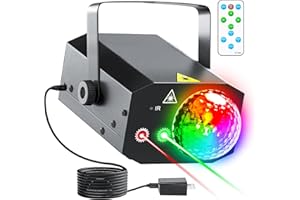 WILUX Party Lights Disco Ball Light, Dj Disco Lights LED Stage Light Strobe Lights Sound Activated with Remote Control for Club Bar Parties, Holiday, Christmas, Birthday, Wedding, Home Decoration