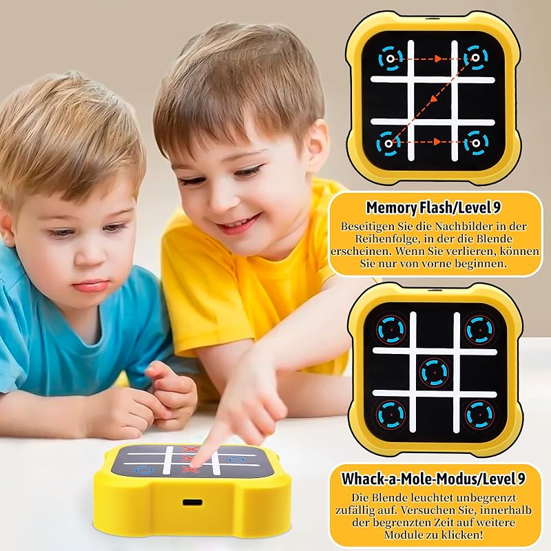 Elektronisch Tic-Tac-Toe Bolt Spiel, Tic Tac Toe Elektronisch(Gelb) — Foto 2 von 7