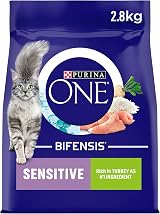 Purina One Sensitive Turkey Dry Cat Food 2.8kg Pack of 4