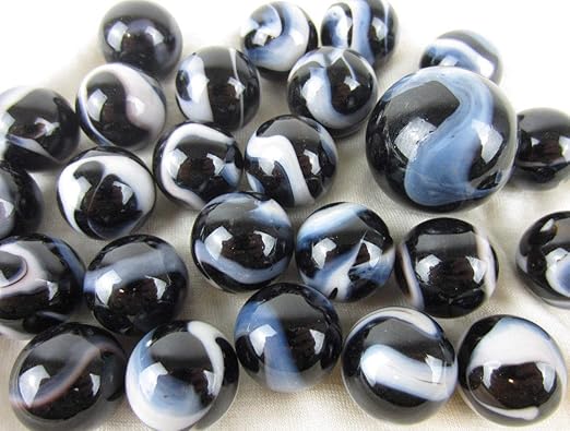 MARBLES 2 POUNDS OF 5//8/" BLACK /& BLUE SWIRL MARBLE KING MARBLES FREE SHIPPING