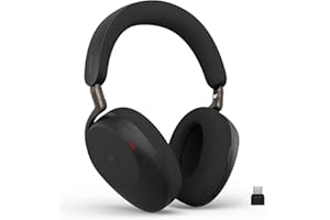 Jabra Evolve3 85 Over-Ear Wireless Bluetooth Headset with Microphone for Work, AI Voice Call Technology, Adaptive Active Nois