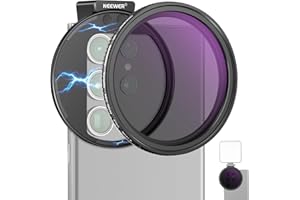 NEEWER 67mm Clip On Variable ND2-ND32 Phone Lens Filter Kit, Phone Clip with Magnetic Adapter Ring/Cold Shoe/Locking Knob, HD Magnetic ND Filter for iPhone 15 Pro Max 14 13 Galaxy S22 S23 S24 Ultra