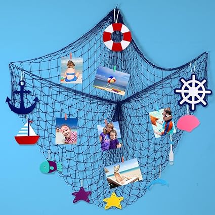 Amazoncom Aytai Hanging Fishing Net Photo Display Board Clips