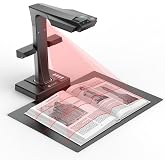 CZUR ET24 Pro Professional Book Scanner, 24MP Document Camera | 3rd Gen Auto-Flatten &amp; Deskew Tech, A3 Document Scanner, 180+ Languages OCR, Support HDMI, for Windows/MacOS/Linux