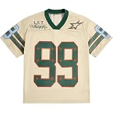 URMSPCL Jersey Shirts for Women Oversized Football Jerseys Number Graphic V Neck Short Sleeve Tshirts Tops Streetwear