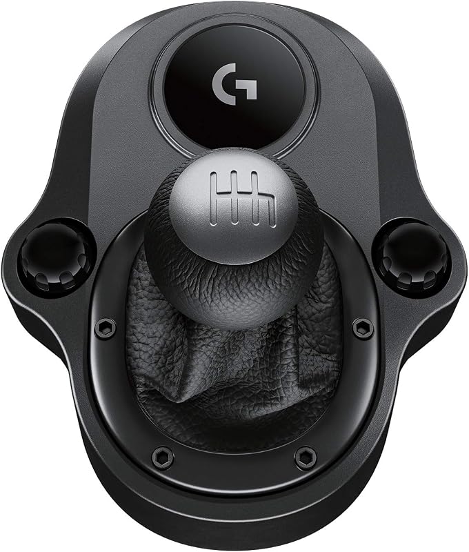 Logitech g driving force shifter para volantes g29 e g920, 6 velocidades, push reverso, aço e couro, ps4/xbox one/pc/mac - preto