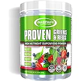 Gaspari Nutrition Greens and Reds: Organic Superfood Powder, Immune Support, Probiotics and Fiber, Vegan and Non-GMO (30 Servings, Natural Fruity)