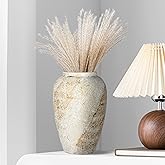 11.4In Tall Ceramic Vase, Rustic Vintage Decorative Rustic Tall Vase for Home Decor, Living Room, Wedding, Table Decoration, Kitchen, Gifts