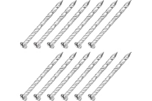 METALLIXITY Fence Deck Nails (51mmx3mm) 80Pcs, 304 Stainless Steel Spiral Shank Deck Nail - for House Repairing, Wall, Floor,