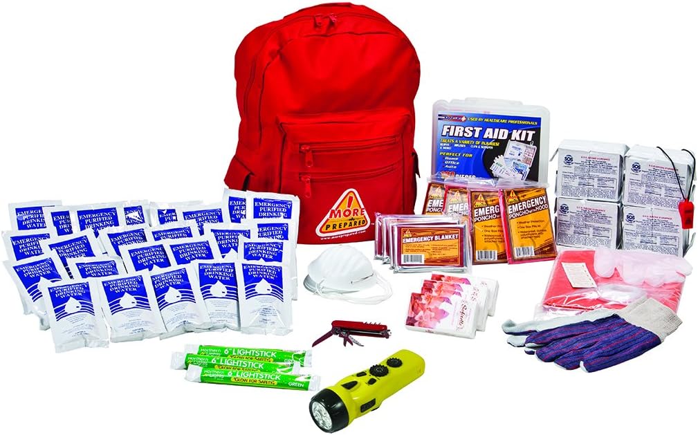 More Prepared4 Person Premium Backpack Survival Kit