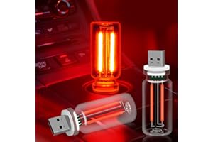 Car USB Light Bulb, USB Light for Car Interior Touch Dimmable Retro Lamps Plug-in Atmosphere Lights Portable Mini LED Lights 