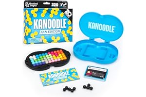 Educational Insights Kanoodle Fan Edition - 20th Anniversary (Cyan), Brain Teaser Puzzle for Ages 7 and up