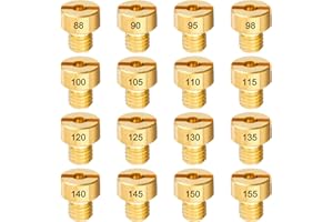 CQSPMOTO 16pcs Carburetor Jet Kit Main Jets for Mikuni VM22 VM24 VM26 VM30 125cc 150cc 200cc 250cc Mini Bike Dirt Bike Pit Bike ATV Go Kart 88 90 95 98 100 105 110 115 120 125 130 135 140 145 150 155