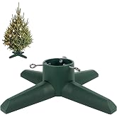 FORUP Christmas Tree Stand, Heavy Duty Xmas Tree Base Holder for Real &amp; Artificial Trees, Fits up to 8.5 Ft Tree, 1.2"-4.3" Adjustable Trunk, 0.42 Gal Water Tank, Green