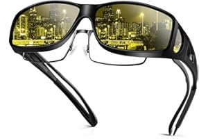 Each Cool Night Driving Glasses Night Vision Glasses Fit Over Glasses Polarized Anti-Glare UV400 Gift for Men Women