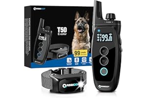 ABBIDOT Shock Collar - 3300Ft Dog Training Collar, 5 Training Modes Dog Shock Collar with Remote, Waterproof Rechargeble Secu