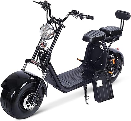 Sjapex Harley Two Electric Scooter Chopper Electric Scooter 1500 Watt Electric Motor Lithium Battery 60v 12a Electric Scooter Electric Scooter With 2 Seater Black Amazon De Sport Freizeit