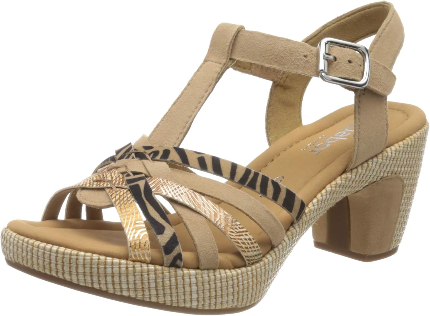 gabor cross strap sandal