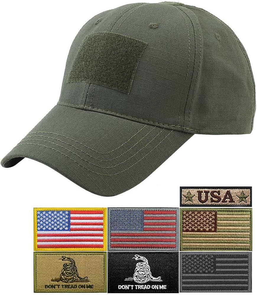 Uphily Green Tactical Operator Cap, Adjustable Military Hat, Forces Cap