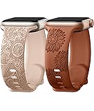 Odbeai Floral Engraved Band Compatible with Apple