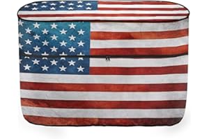 Hechitok Flag Camper Propane Tank Covers, Double 40lb RV Propane Tank Cover for Travel Trailer Polyester Waterproof Cover