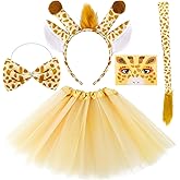 Tihebax Animal Costume Set for Women - Animal Ears Headband, Face Stickers, Tail,Bowtie, and Skir