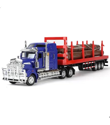 Amazon.com: Die-Cast Truck Replica - Kenworth W900 Log Carrier, 1