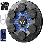 Upgrade Music Boxing Machine For Adults Kids, Interactive Music Punching Machine with Gloves 12 Modes 12 Speeds, Wall Mounted Electronic Boxing Punching Pad with Wireless Connection LED Display