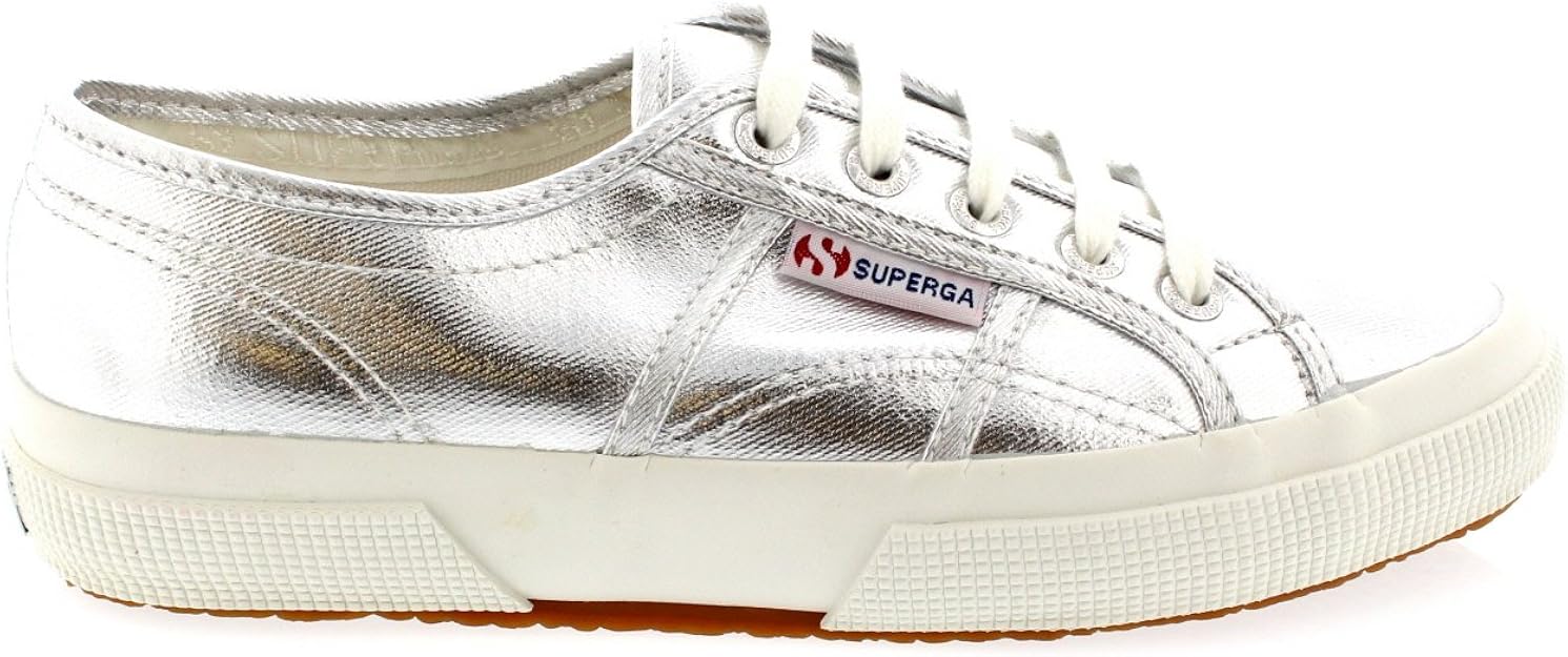 Superga metallic canvas plimsolls Clearance
