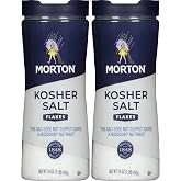 Morton Kosher Salt Flakes Bottle, Kosher Salt, 1Lb, 2 Pack