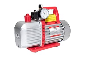 Kozyvacu Dual-Stage Rotary Vane Vacuum Pump for HVAC/Auto AC Refrigerant Recharging, EPoxy Resin or Wine Degassing, Laboratory, Medical or Milking (500P)