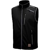 Little Donkey Andy Men's Lightweight Fleece Lined Softshell Vest Windproof Sleeveless Jacket for Hiking Travel Golf