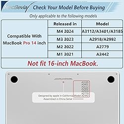 MecBevia Case for MacBook Pro 14 inch 2025-2021 M4