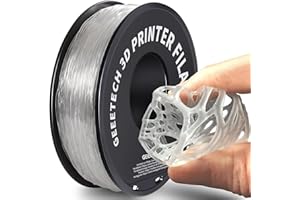 Geeetech TPU Filament 1.75mm, Flexible 3D Printer Filament Roll, Shore 95A,1kg Spool, Dimensional Accuracy +/- 0.03 mm, Fit Most FDM Printer (TPU Clear)