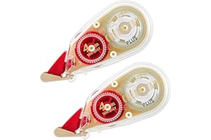 PLUS WH-814Y Correction Tape, Whitepaper Pouch, Cream Tape, 0.2 inches (4 mm), 51-642 x 2