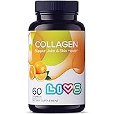 LIVS Marine Collagen Gummies – Supports Skin, Hair, Nails & Joint Health | Hydrolyzed Collagen Supplement for Women & Men | Natural Orange Flavor | Gluten Free & Non-GMO | 60 Gummies/30 Servings