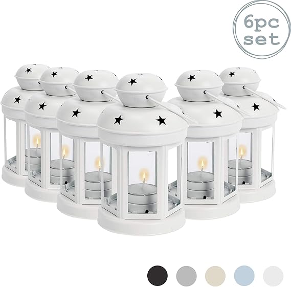 Nicola Spring Candle Lanterns Tealight Holders Metal Hanging Indoor