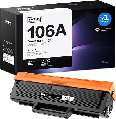 Timink 106A W1106A Toner Cartridge Black for HP Laser 107a 135a 137fnw MFP 2000